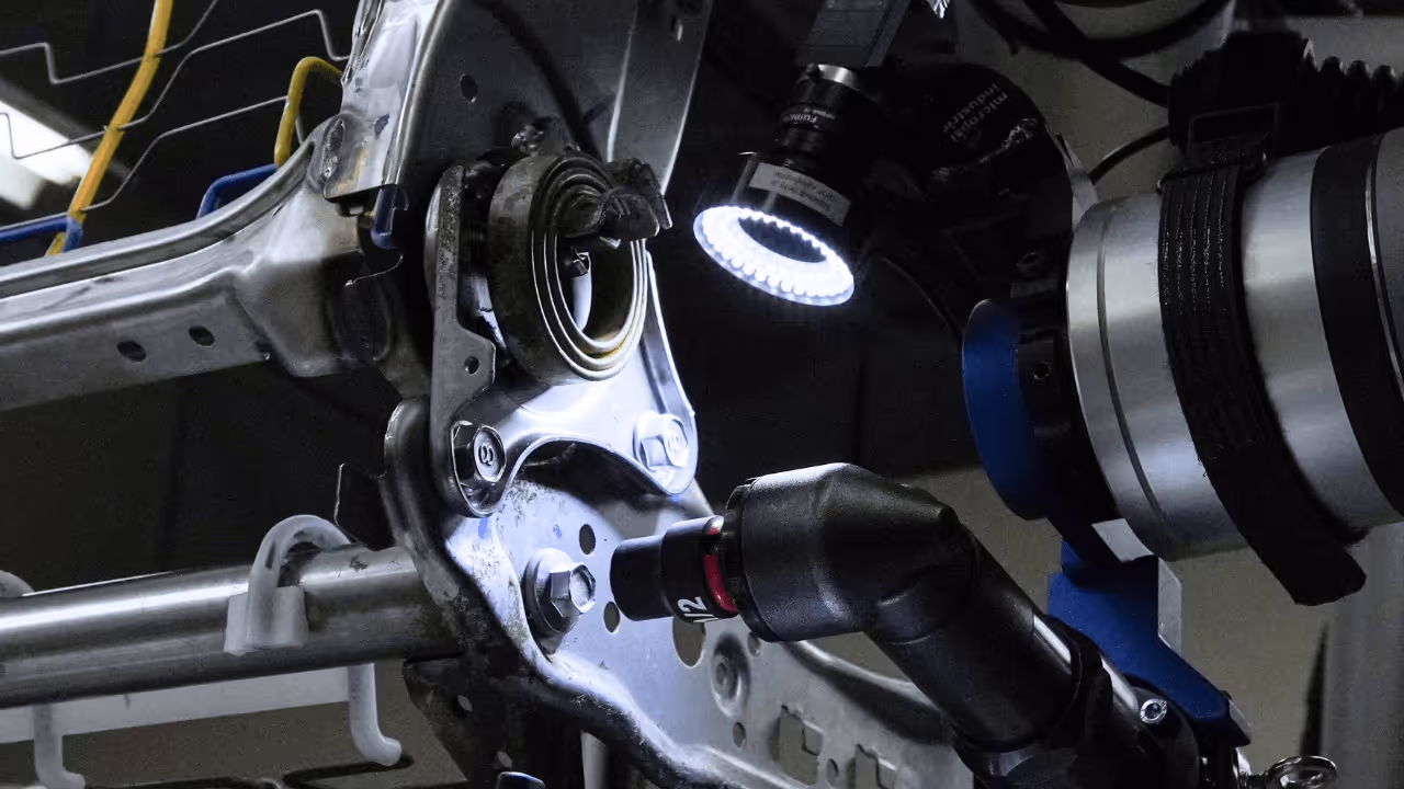 Bolt-torquing automotive manufacturing automation with MIRAI